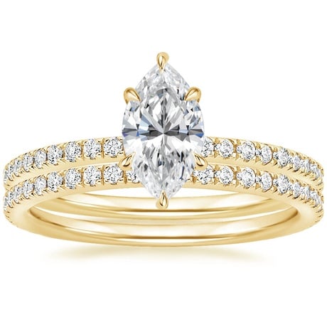 18K Yellow Gold Luxe Ballad Perfect Fit Diamond Bridal Set