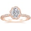 14K Rose Gold Nova Halo Diamond Ring (1/2 ct. tw.), smalltop view