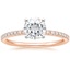 14K Rose Gold Ballad Half Coverage Diamond Ring (1/8 ct. tw.), smalltop view