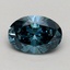 0.53 Ct. Fancy Vivid Greenish Blue Oval Lab Grown Diamond