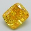 3.06 Ct. Fancy Vivid Yellow Cushion Lab Grown Diamond