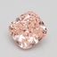 2.28 Ct. Fancy Intense Orangy Pink Cushion Lab Grown Diamond