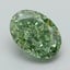 1.28 Ct. Fancy Vivid Green Oval Lab Grown Diamond