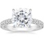 18K White Gold Sienna Half Coverage Diamond Ring, smalltop view