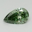 1.00 Ct. Fancy Vivid Green Pear Lab Grown Diamond