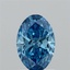 1.04 Ct. Fancy Vivid Blue Oval Lab Grown Diamond