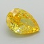 1.13 Ct. Fancy Vivid Yellow Pear Lab Grown Diamond