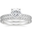 18KW Moissanite Luxe Petite Shared Prong Diamond Bridal Set (3/4 ct. tw.), smalltop view