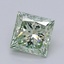 1.06 Ct. Fancy Vivid Green Princess Lab Grown Diamond