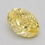 1.02 Ct. Fancy Intense  Yellow Oval Lab Grown Diamond