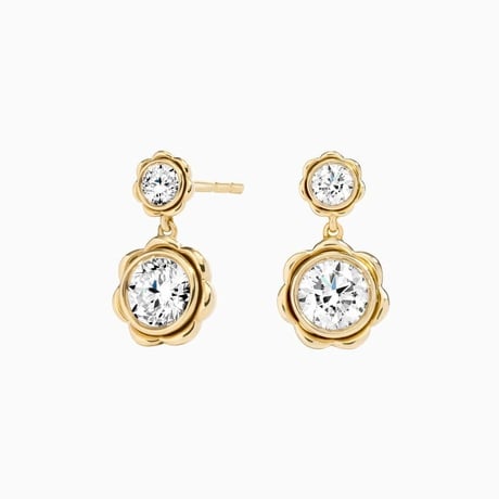 Carbon Capture Lab Diamond Flower Earrings