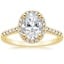 18K Yellow Gold Odessa Halo Diamond Ring (1/5 ct. tw.), smalltop view