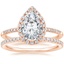 14K Rose Gold Cambria Diamond Ring with Luxe Ballad Diamond Ring (1/4 ct. tw.)