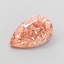 1.51 Ct. Fancy Intense  Orange Pear Lab Grown Diamond