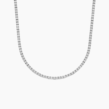 Half Coverage Diamond Tennis Necklace