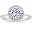 18K White Gold Adelaide Diamond Ring, smalltop view