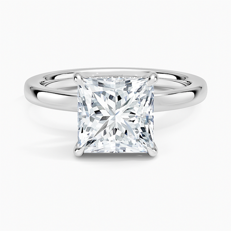 18K White Gold Audrey Perfect Fit Hidden Halo 2mm Diamond Ring