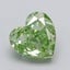 1.54 Ct. Fancy Vivid  Green Heart Lab Grown Diamond