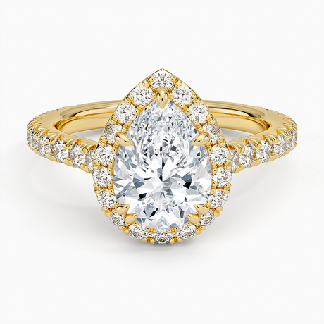 18K Yellow Gold Sienna Halo Three-Quarter Coverage Diamond Ring (3/4 ct. tw.)