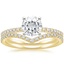 18KY Moissanite Ballad Diamond Ring (1/8 ct. tw.) with Flair Diamond Ring (1/6 ct. tw.), smalltop view