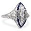 The Aradia Ring, smalltop view on a hand