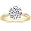 18K Yellow Gold Petite Twisted Vine Diamond Ring (1/8 ct. tw.), smalltop view