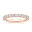 14K Rose Gold Anthology Three-Quarter Coverage Diamond Ring, smalltop view