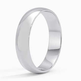 Slim Profile 5mm Wedding Ring in Platinum