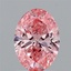 1.53 Ct. Fancy Vivid Pink Oval Lab Grown Diamond