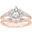 14K Rose Gold Luxe Nadia Diamond Ring (1/2 ct. tw.) with Yvette Diamond Ring