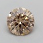 1.51 Ct. Light  Brown Round Lab Grown Diamond