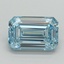 1.59 Ct. Fancy Intense Blue Emerald Lab Grown Diamond