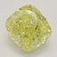 2.41 Ct. Fancy Intense Yellow Cushion Diamond