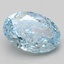 4.07 Ct. Fancy Vivid Blue Oval Lab Grown Diamond