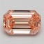 1.30 Ct. Fancy Intense Orangy Pink Emerald Lab Grown Diamond