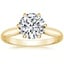 18K Yellow Gold Catalina Solitaire Ring, smalltop view