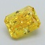 2.66 Ct. Fancy Vivid Yellow Cushion Lab Grown Diamond