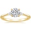 18K Yellow Gold Aria Three Stone Diamond Ring (1/10 ct. tw.), smalltop view