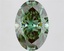 7.30 Ct. Fancy Vivid  Green Oval Lab Grown Diamond