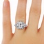 The Giselle Ring, smallzoomed in top view on a hand