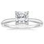 18K White Gold Freesia 2mm Solitaire Ring, smalltop view