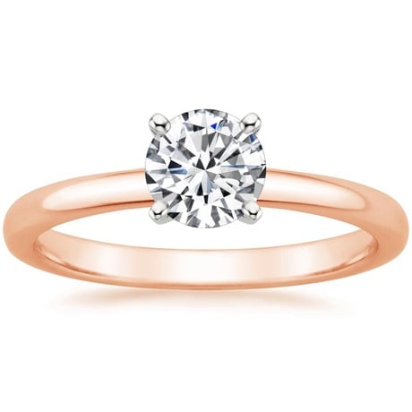 14K Rose Gold 2mm Comfort Fit Bridal Set