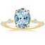 18K Yellow Gold Aimee Diamond Ring, smalltop view