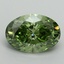 2.03 Ct. Fancy Vivid Green Oval Lab Grown Diamond
