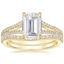 18K Yellow Gold Icon Diamond Ring (1/3 ct. tw.) with Curved Diamond Ring (1/6 ct. tw.)