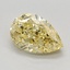 1.17 Ct. Fancy Intense Yellow Pear Lab Grown Diamond