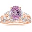 14K Rose Gold Secret Garden Diamond Ring (1/2 ct. tw.) with Luxe Winding Willow Diamond Ring (1/4 ct. tw.)
