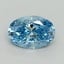 1.59 Ct. Fancy Vivid Blue Oval Lab Grown Diamond