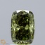 1.54 Ct. Fancy Vivid Green Cushion Lab Grown Diamond
