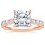 14K Rose Gold Anthology Three-Quarter Coverage Diamond Ring, smalltop view